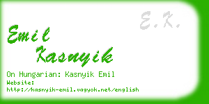 emil kasnyik business card